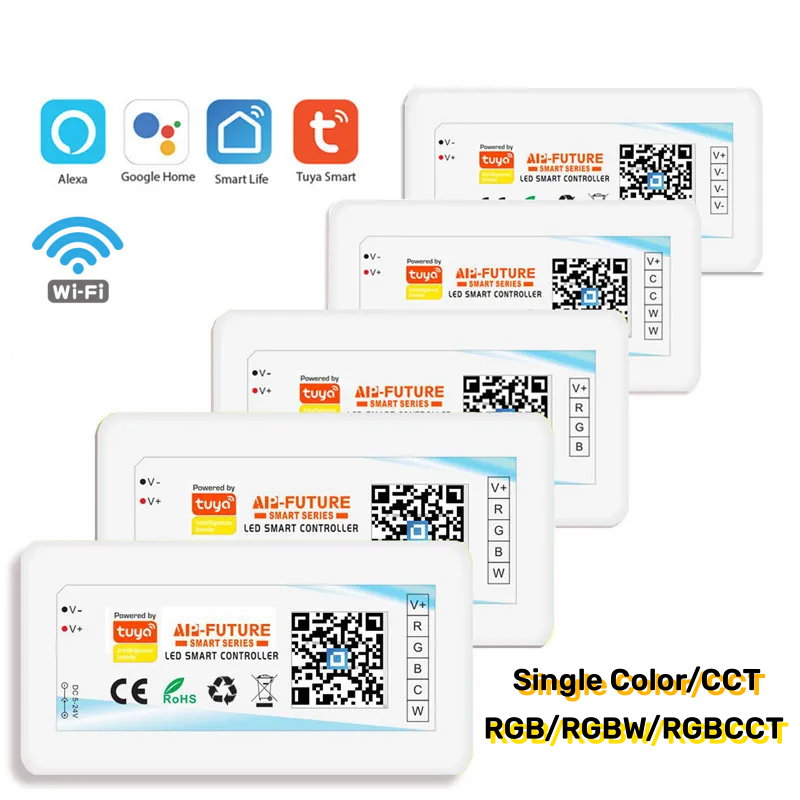 Smart Home Llm - Tuya – contrôleur intelligent WiFi DC5-24V,