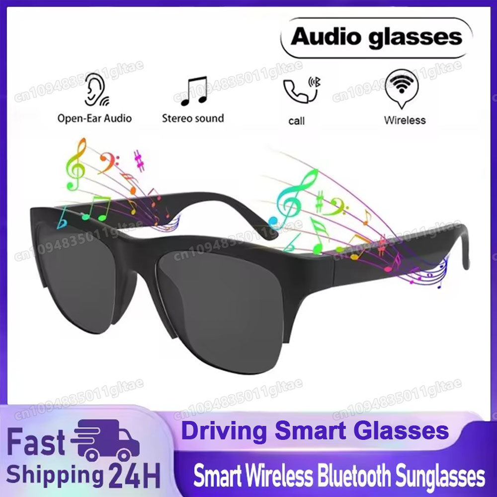 Smart Home Outdoor Camera - Lunettes de soleil intelligentes Bluetooth V5.3,