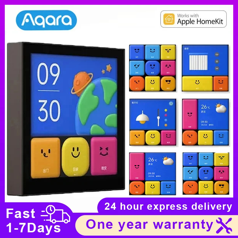 Smart Home Hub Apple - Aqara-Commutateur intelligent S1E, contrôle tactile, 4