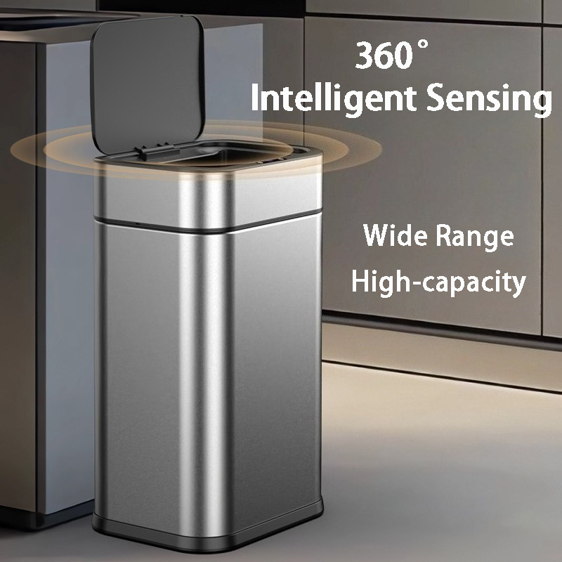 Smart Home Junkie - Poubelle à capteur automatique en acier