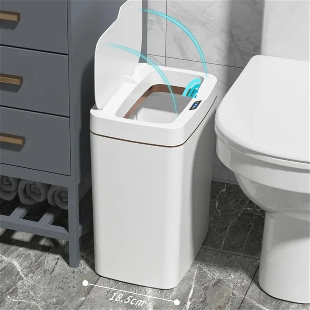 Smart Home Junkie - Poubelle de salle de bain intelligente,