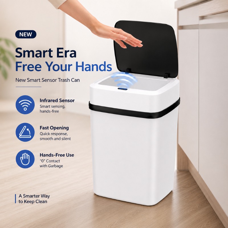 Smart Home Junkie - Poubelle intelligente automatique sans contact de