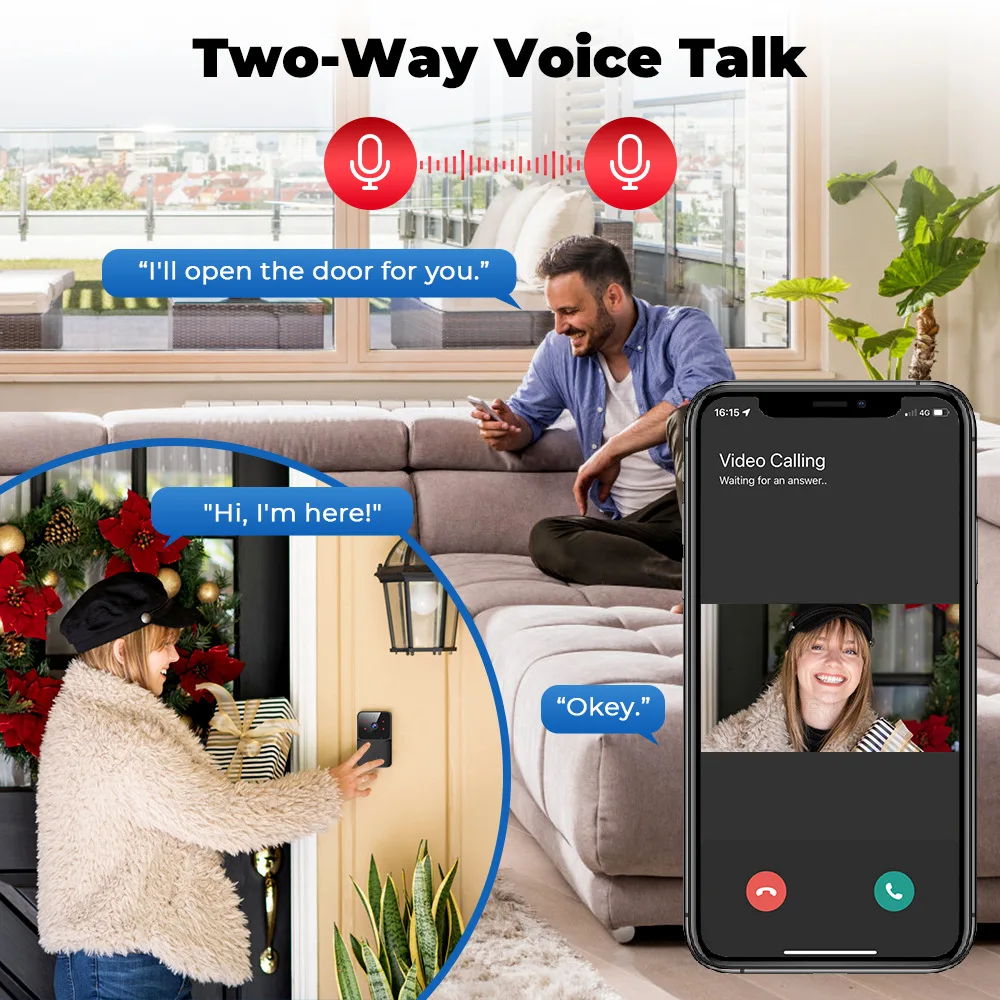 Sonnette vidéo Wi-Fi 2026 1080 - Smart Home Outdoor Camera avis et prix